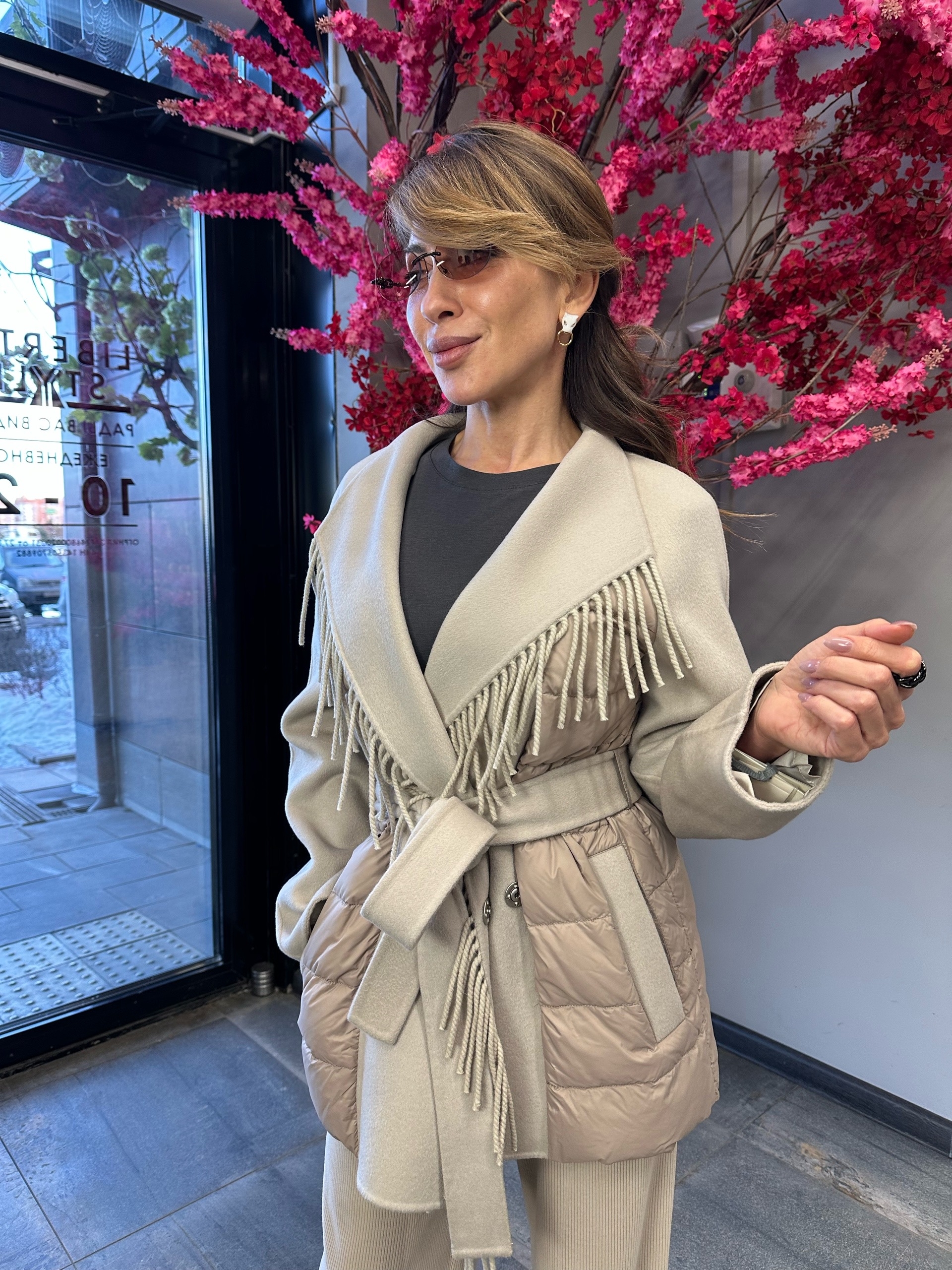 Пальто короткое бахрома