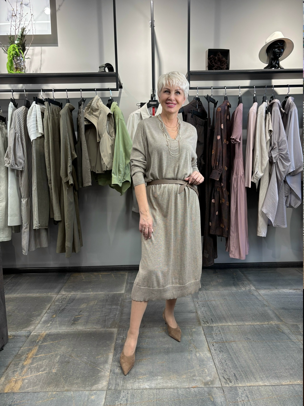 Платье реглан в длине макси